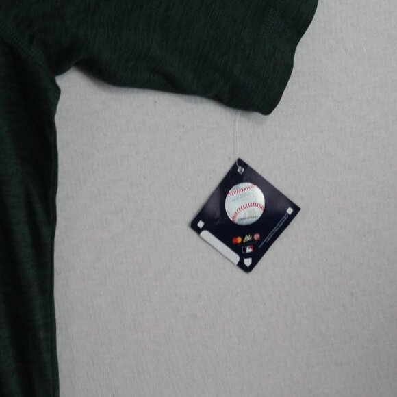 Majestic Men Green Tee Shirt Oakland Athletics A's Light Weight Size XL - Picture 4 of 11